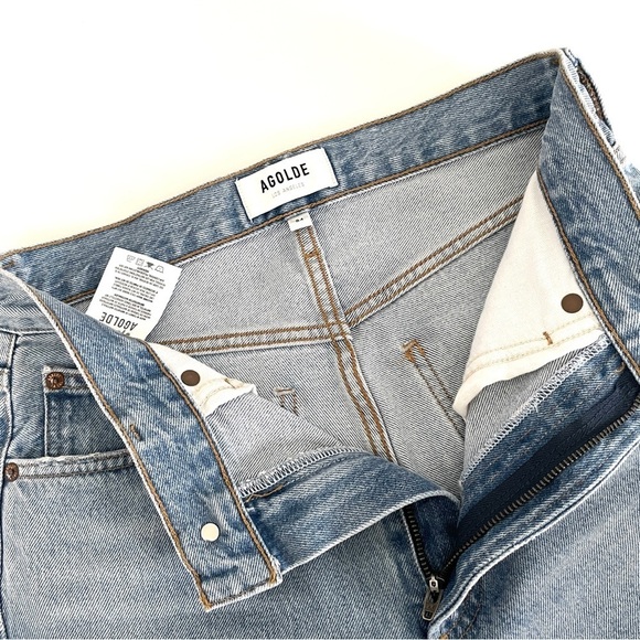 Agolde Mia Mid Rise Straight Leg Denim Jeans Size 24 - Picture 8 of 11